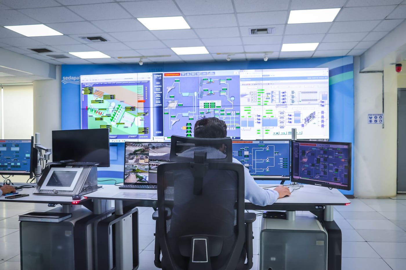 Operators in a grid control room